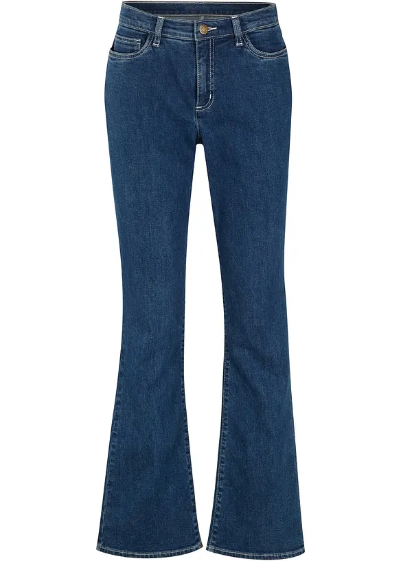 Bootcut Jeans Mid Waist, ekologisk bomull, bonprix