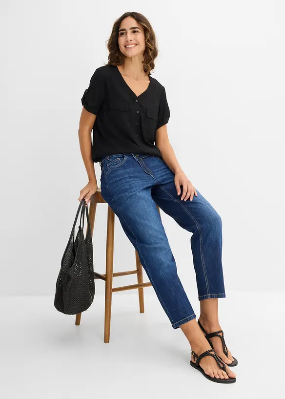 Mom-jeans High Waist, cropped, bonprix