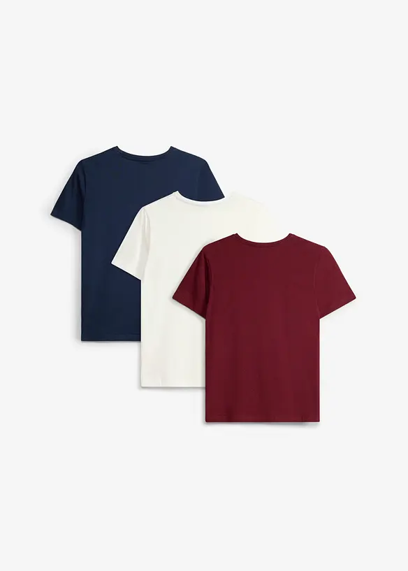 T-shirt i ekologisk bomull (3-pack), bonprix
