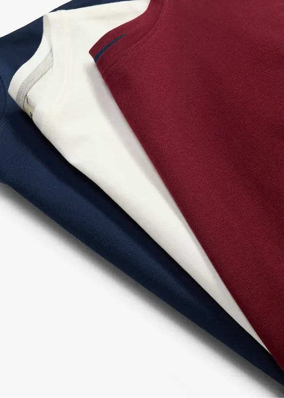 T-shirt i ekologisk bomull (3-pack), bonprix