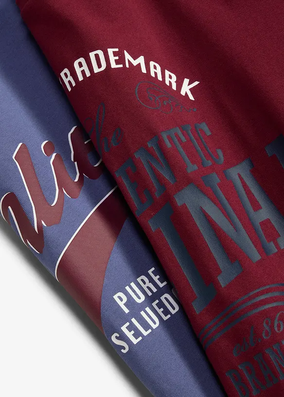 L&aring;ng&auml;rmad T-shirt av ekologisk bomull (2-pack), bonprix
