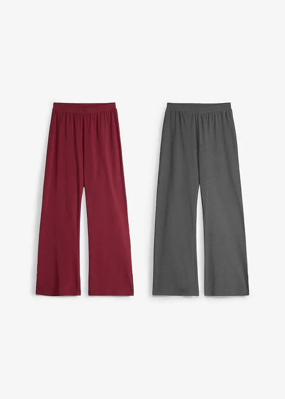 Jerseybyxa i utst&auml;lld modell av elastisk bomullsmix (2-pack), bonprix