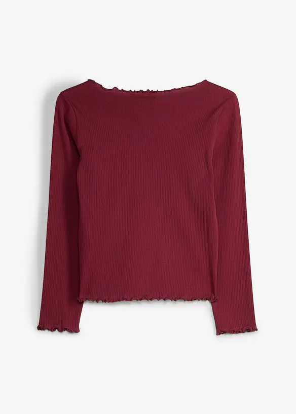 L&aring;ng&auml;rmad T-shirt i ren bomull, bonprix