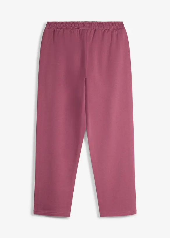 Sweatbyxa med vida ben, av ekologisk bomull, bonprix