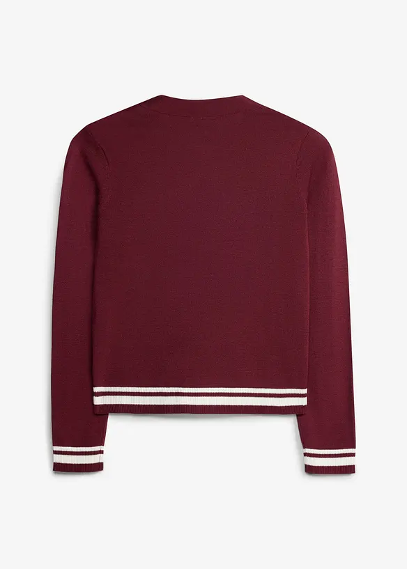 Finstickad cardigan av viskosmix, bonprix