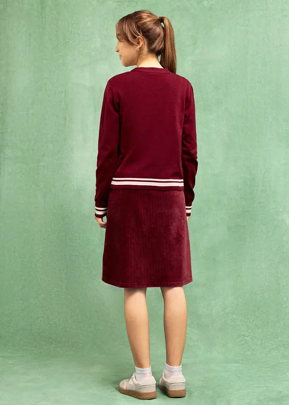Finstickad cardigan av viskosmix, bonprix