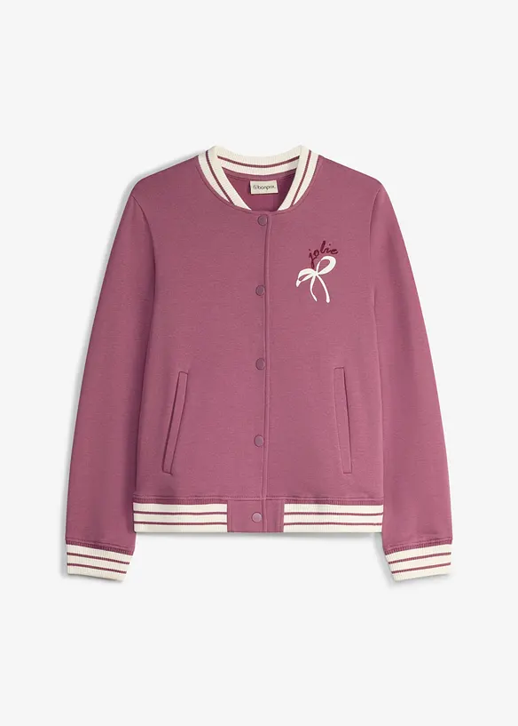 Sweatshirtjacka i ekologisk bomull, bonprix