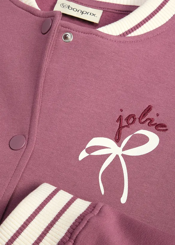 Sweatshirtjacka i ekologisk bomull, bonprix