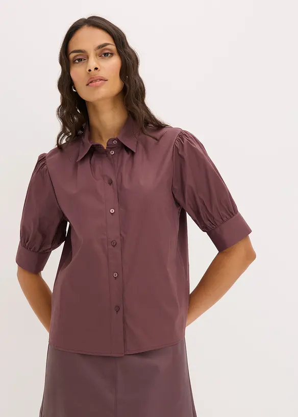 Blus av bomullsmix, bonprix