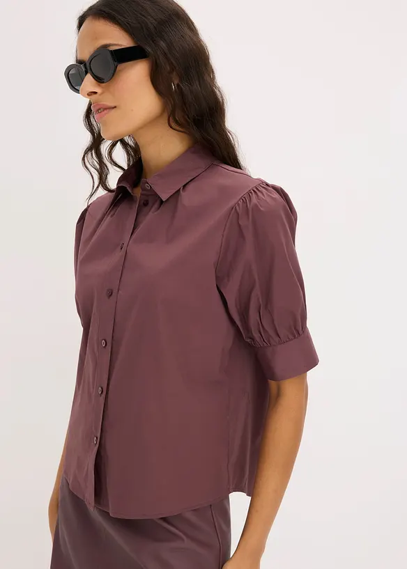 Blus av bomullsmix, bonprix