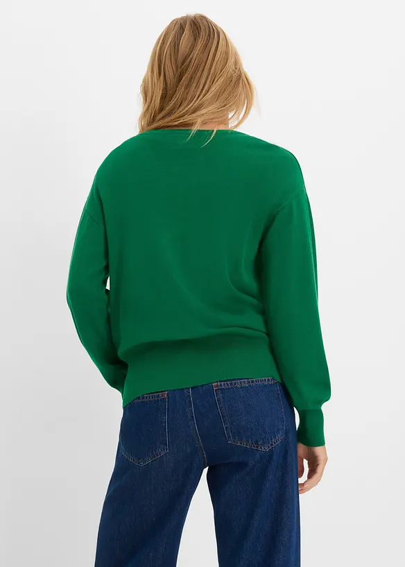 Finstickad cardigan av mjuk viskosmix, bonprix