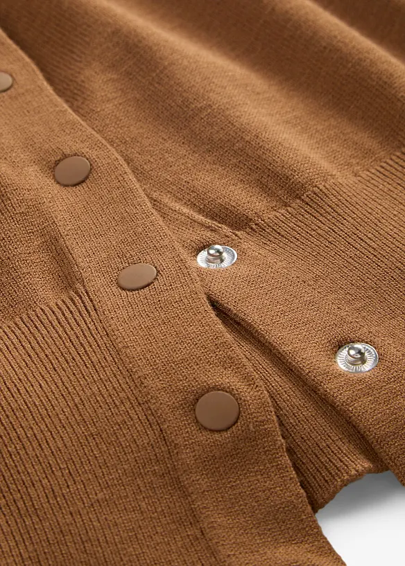 Finstickad cardigan av mjuk viskosmix, bonprix