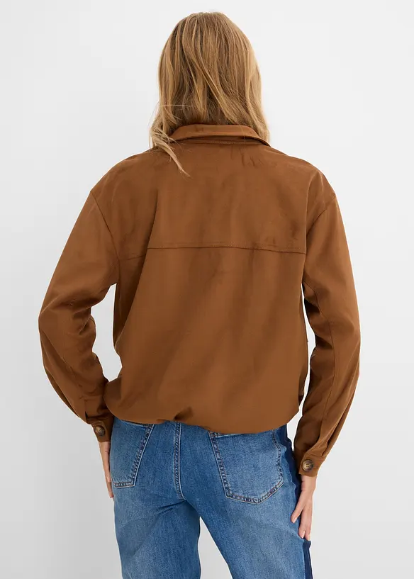 Blusjacka av skinnimitation, bonprix