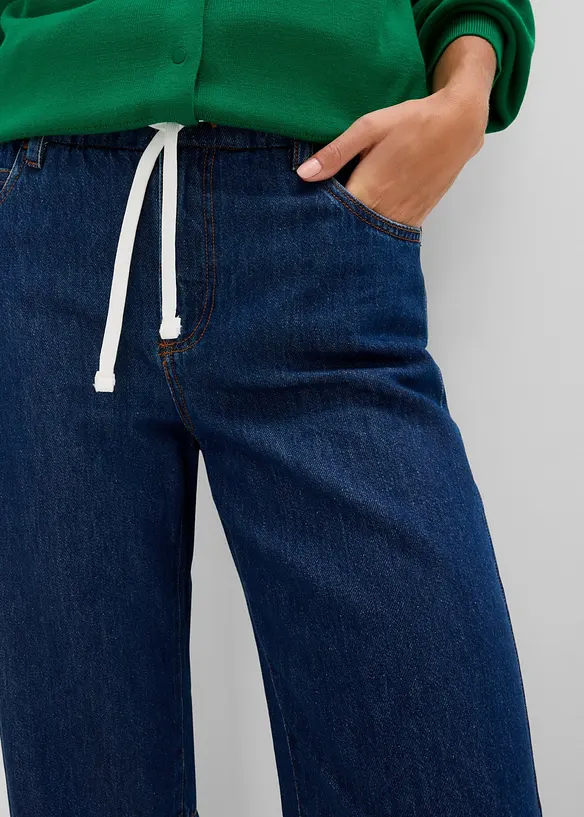 Barrel Jeans Mid Waist, cropped, bonprix