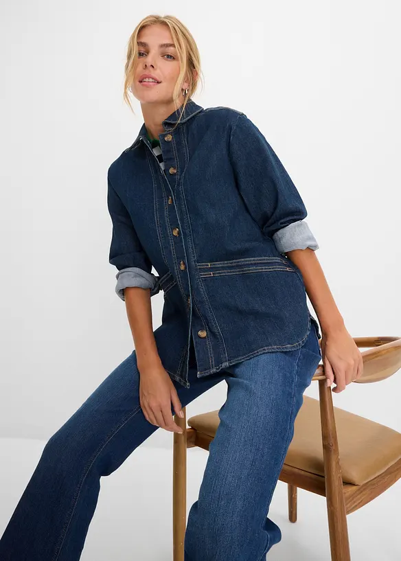 Jeansjacka med ekologisk bomull, bonprix