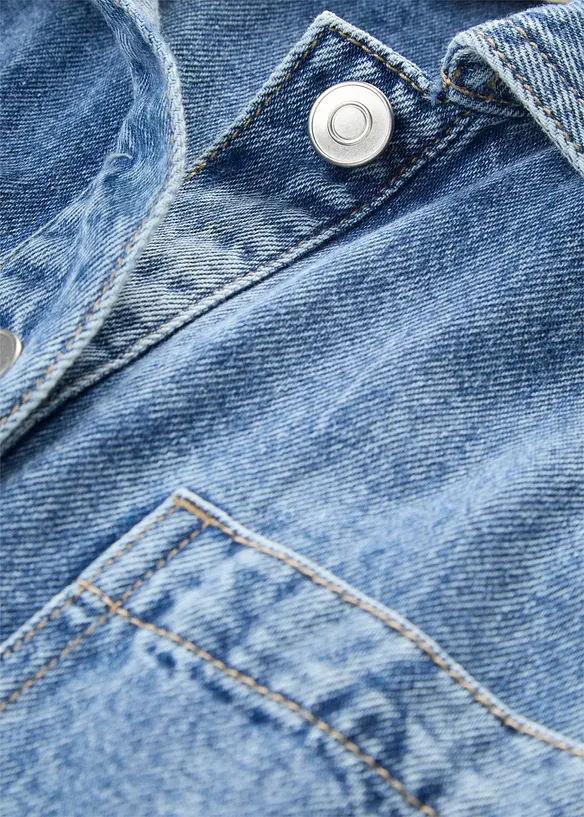 Jeansblus i bomull, bonprix