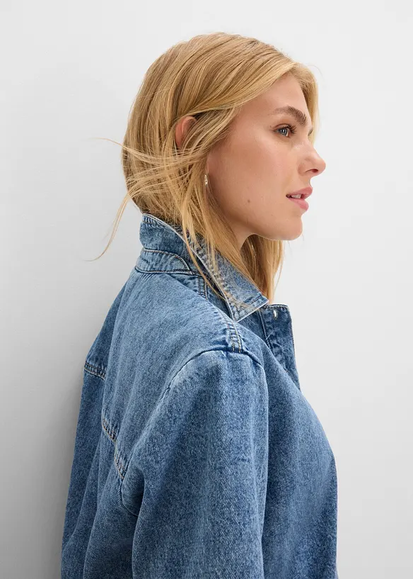 Jeansblus i bomull, bonprix
