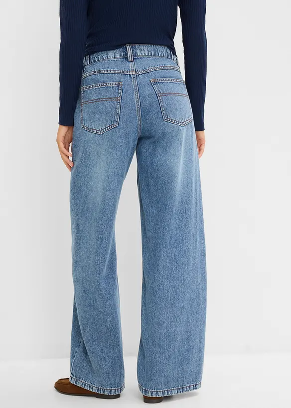 Wide Leg Jeans Mid Waist, bonprix