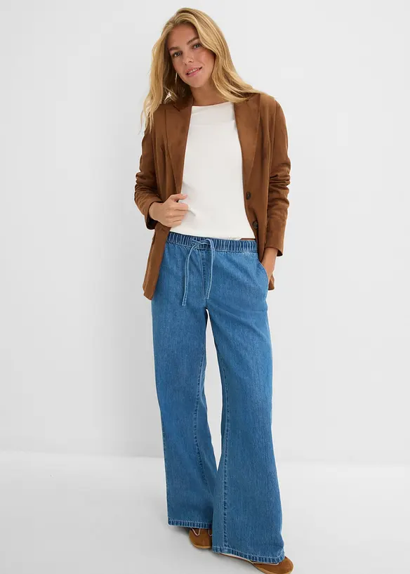 Tunna Wide Leg Jeans Mid Waist, bonprix