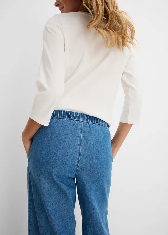 Tunna Wide Leg Jeans Mid Waist, bonprix