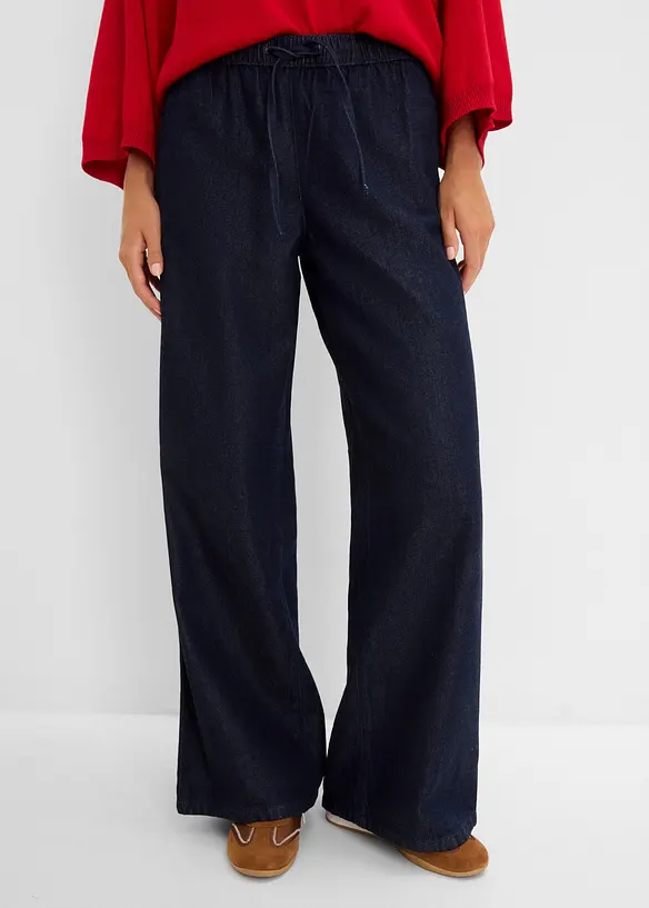 Tunna Wide Leg Jeans Mid Waist, bonprix