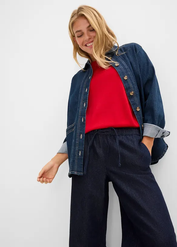 Tunna Wide Leg Jeans Mid Waist, bonprix