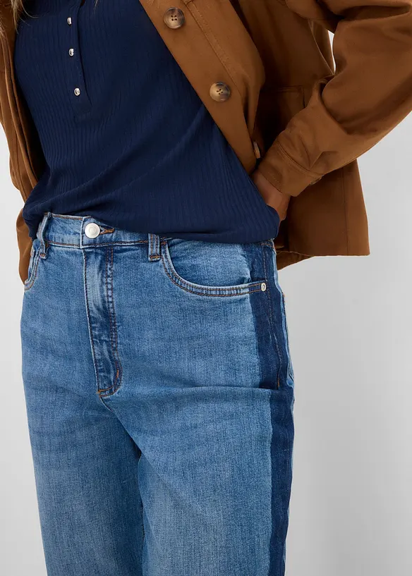 Mom Jeans High Waist, cropped, bonprix