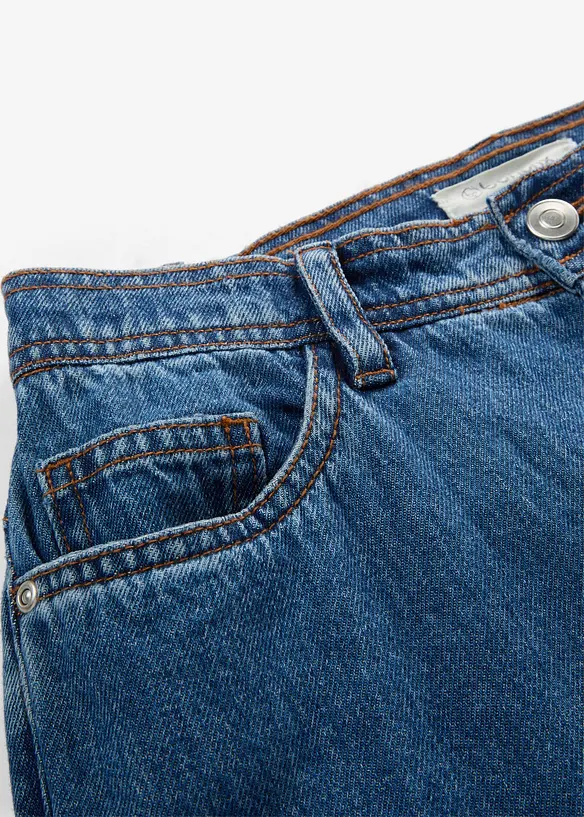 Wide Leg jeans Mid Waist cropped, bonprix