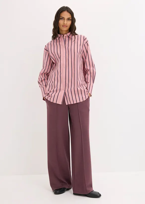 Skjortblus i bomullsmix, bonprix