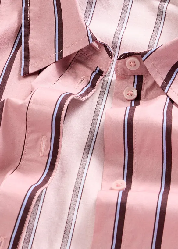 Skjortblus i bomullsmix, bonprix