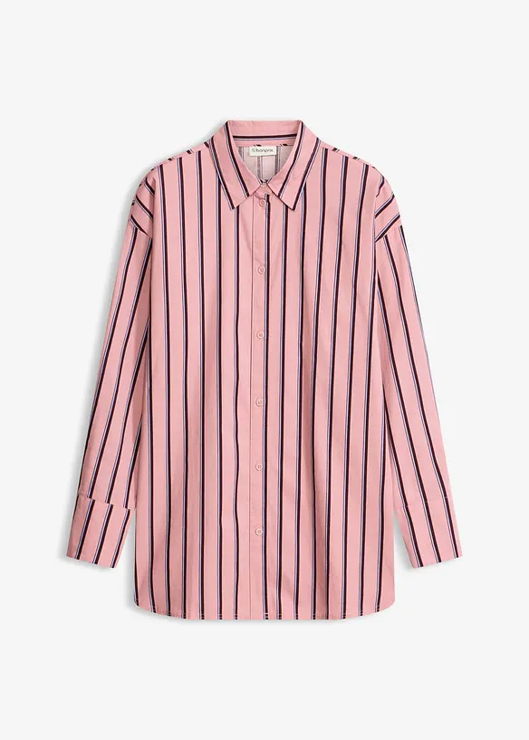 Skjortblus i bomullsmix, bonprix