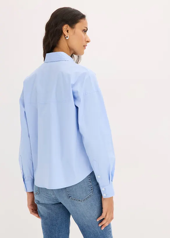 Blus av bomullsmix, bonprix