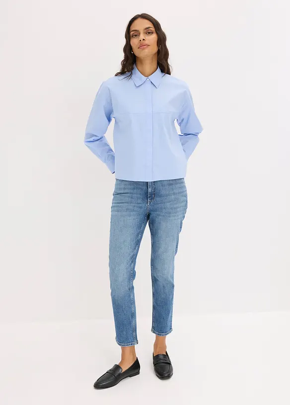Blus av bomullsmix, bonprix