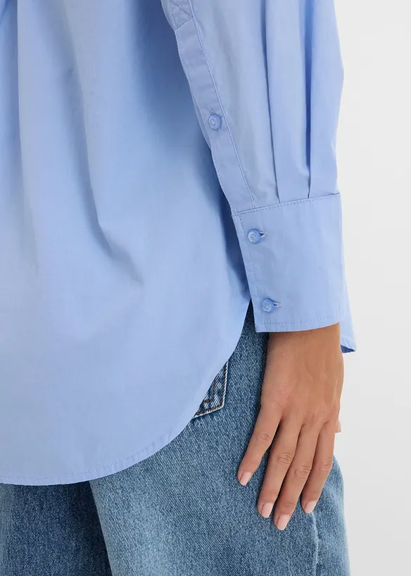 Skjortblus i bomull, bonprix