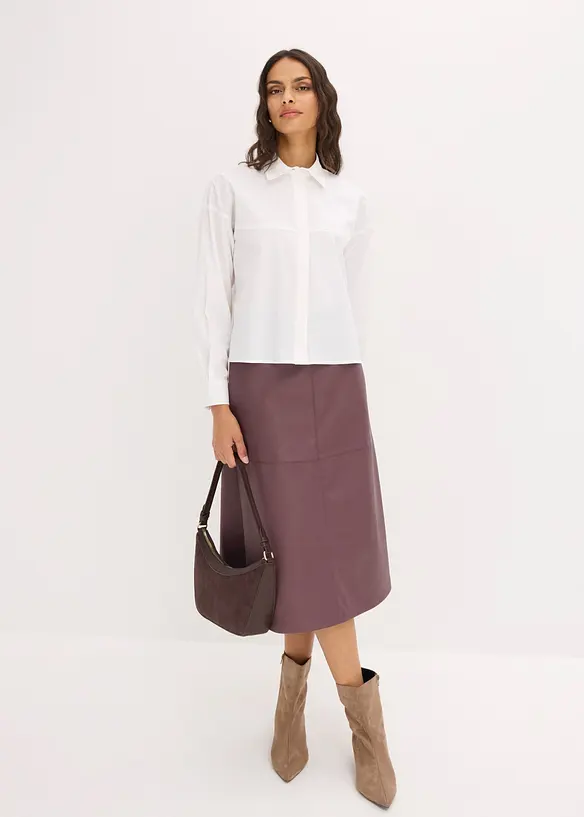 Blus av bomullsmix, bonprix