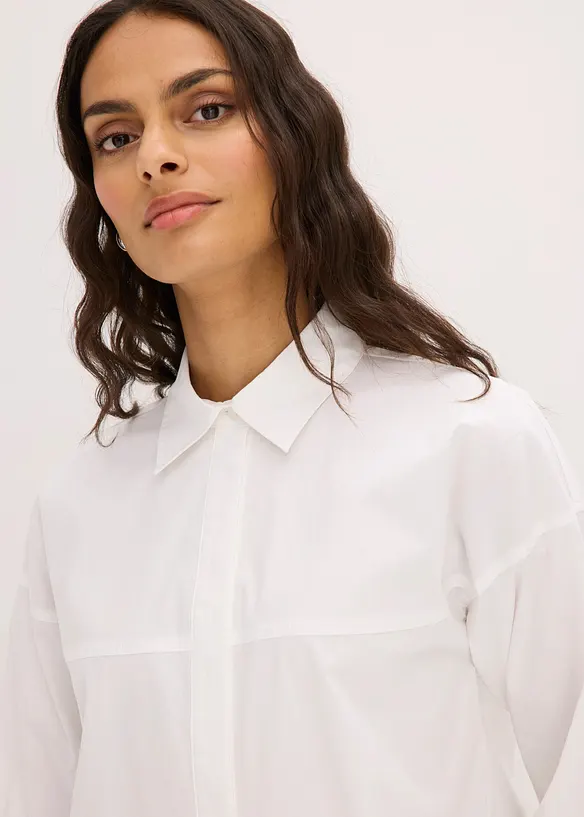 Blus av bomullsmix, bonprix