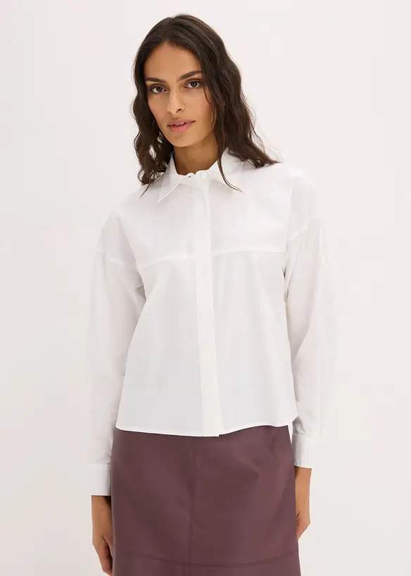 Blus av bomullsmix, bonprix