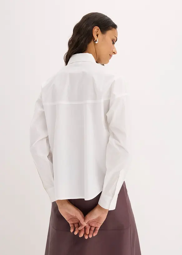 Blus av bomullsmix, bonprix