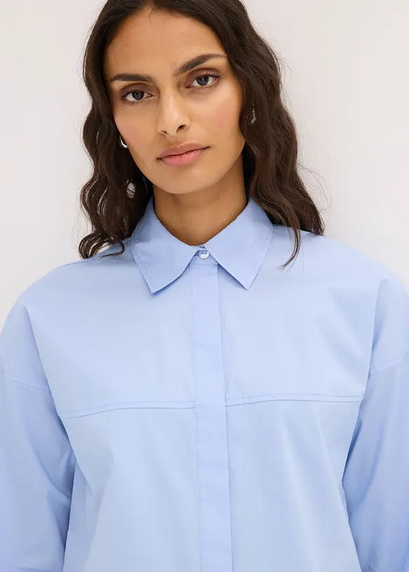 Blus av bomullsmix, bonprix