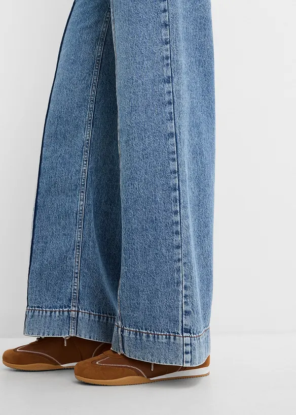 Wide Leg Jeans Mid Waist, bonprix