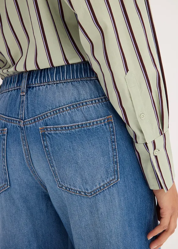 Barrel Jeans Mid Waist, cropped, bonprix