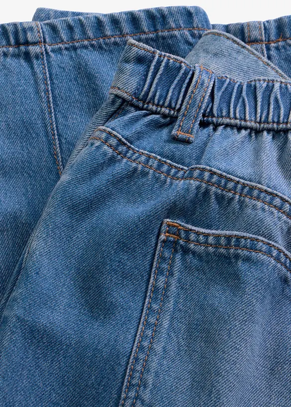 Barrel Jeans Mid Waist, cropped, bonprix