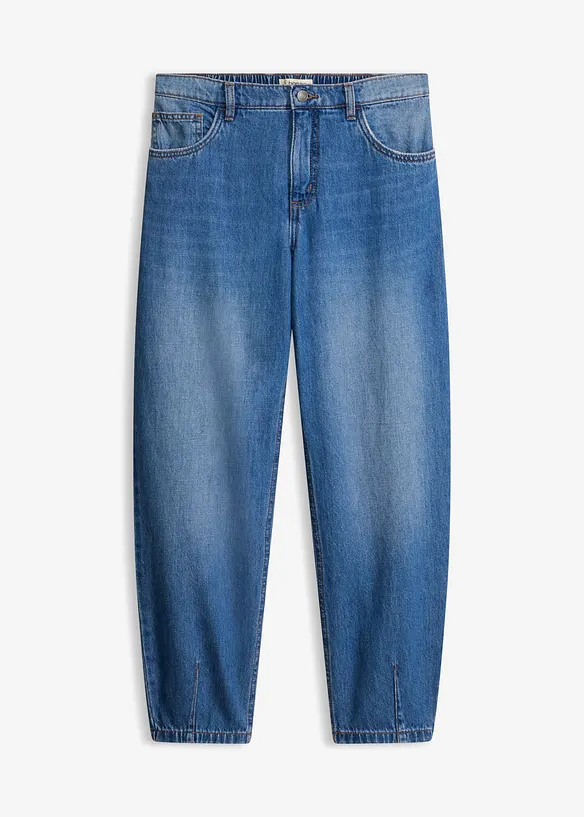 Barrel Jeans Mid Waist, cropped, bonprix