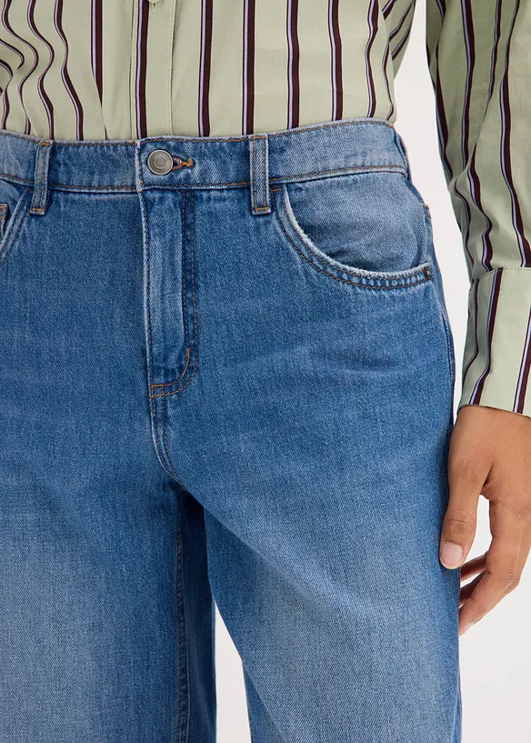Barrel Jeans Mid Waist, cropped, bonprix