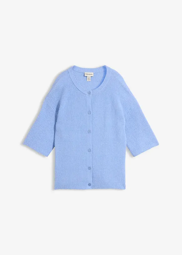 Ledig cardigan i materialmix, bonprix