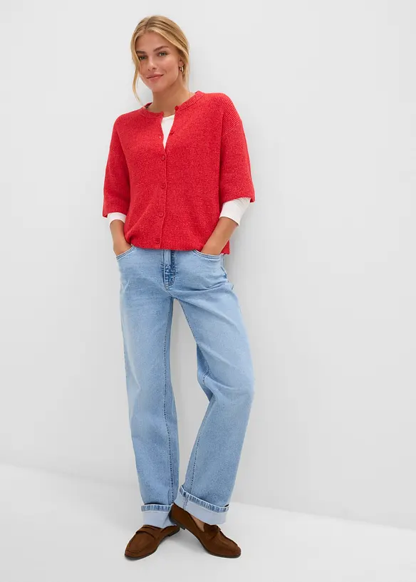 Ledig cardigan med ull, bonprix