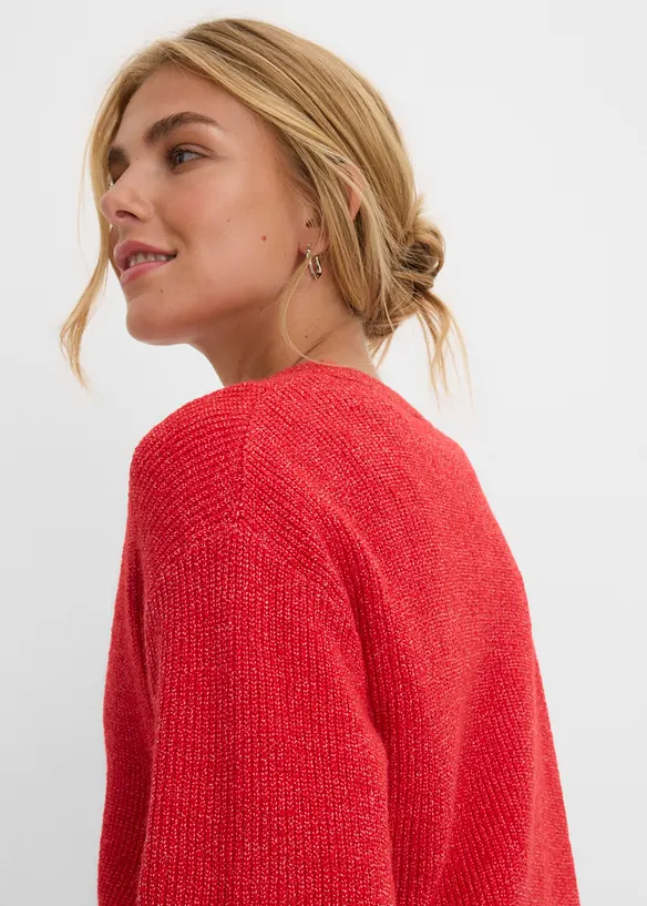 Ledig cardigan med ull, bonprix