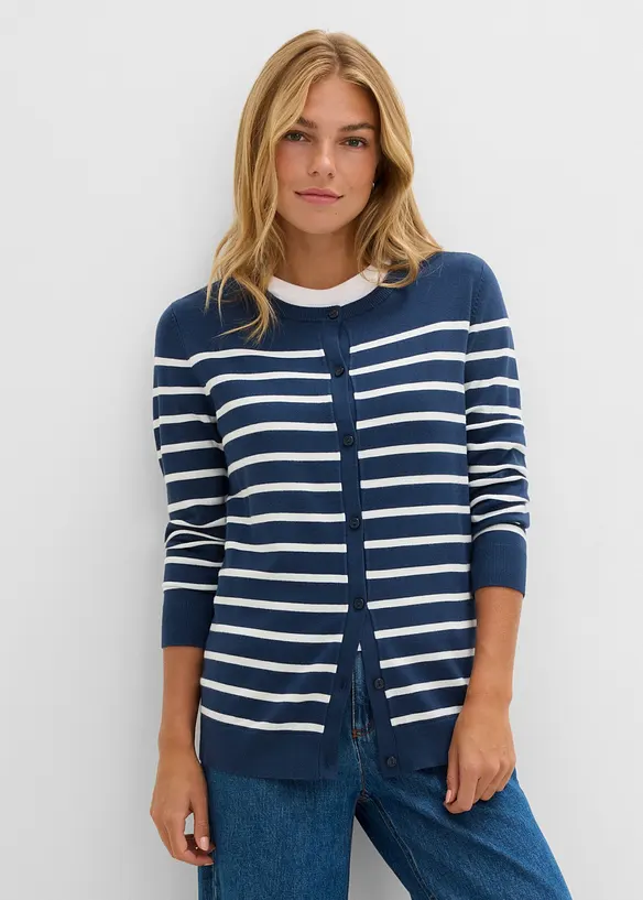 Finstickad cardigan, bonprix