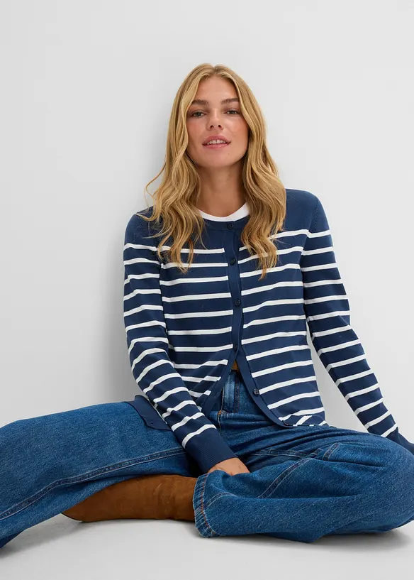 Finstickad cardigan, bonprix