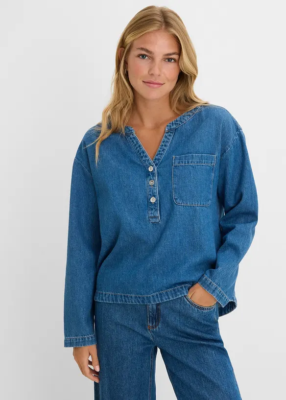 Jeansblustunika, bonprix